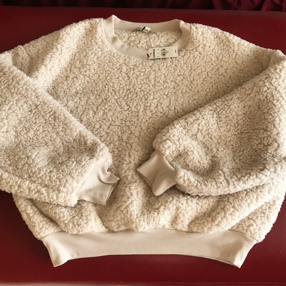Tops - Brand New Sherpa Fleece Sweatshirt